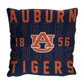 Auburn OFFICIAL NCAA "Stacked" Woven Pillow; 20" x 20" - 1COL/13002/0022/RET