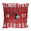 Illinois State OFFICIAL NCAA "Stacked" Woven Pillow; 20" x 20" - 1COL/13002/1173/RET