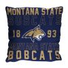 Montana State OFFICIAL NCAA "Stacked" Woven Pillow; 20" x 20" - 1COL/13002/0090/RET