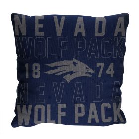 Nevada Reno OFFICIAL NCAA "Stacked" Woven Pillow; 20" x 20" - 1COL/13002/0094/RET