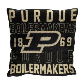 Purdue OFFICIAL NCAA "Stacked" Woven Pillow; 20" x 20" - 1COL/13002/0039/RET