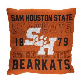 Sam Houston State OFFICIAL NCAA "Stacked" Woven Pillow; 20" x 20" - 1COL/13002/0187/RET