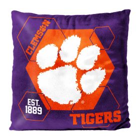 Clemson OFFICIAL NHL "Connector" Double Sided Velvet Pillow; 16" x 16" - 1COL/23500/0033/RET