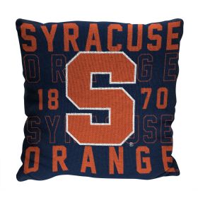 Syracuse OFFICIAL NCAA "Stacked" Woven Pillow; 20" x 20" - 1COL/13002/0040/RET