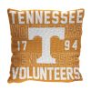 Tennessee OFFICIAL NCAA "Stacked" Woven Pillow; 20" x 20" - 1COL/13002/0019/RET