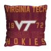 Virginia Tech OFFICIAL NCAA "Stacked" Woven Pillow; 20" x 20" - 1COL/13002/0075/RET