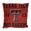 Texas Tech OFFICIAL NCAA "Stacked" Woven Pillow; 20" x 20" - 1COL/13002/0035/RET