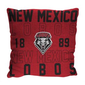 New Mexico OFFICIAL NCAA "Stacked" Woven Pillow; 20" x 20" - 1COL/13002/0058/RET