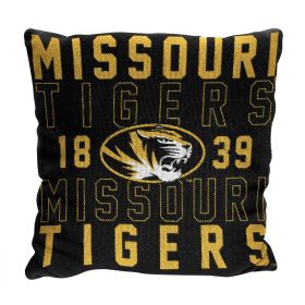 Missouri OFFICIAL NCAA "Stacked" Woven Pillow; 20" x 20" - 1COL/13002/0009/RET