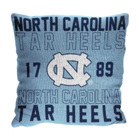 UNC OFFICIAL NCAA "Stacked" Woven Pillow; 20" x 20" - 1COL/13002/0023/RET