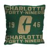 UNC - Charlotte OFFICIAL NCAA "Stacked" Woven Pillow; 20" x 20" - 1COL/13002/0145/RET