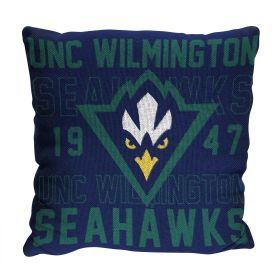 UNC - Wilmington OFFICIAL NCAA "Stacked" Woven Pillow; 20" x 20" - 1COL/13002/1207/RET