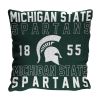 Michigan State OFFICIAL NCAA "Stacked" Woven Pillow; 20" x 20" - 1COL/13002/0031/RET