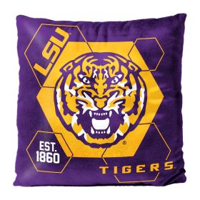 LSU OFFICIAL NHL "Connector" Double Sided Velvet Pillow; 16" x 16" - 1COL/23500/0046/RET