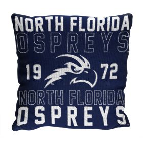 North Florida OFFICIAL NCAA "Stacked" Woven Pillow; 20" x 20" - 1COL/13002/1313/RET