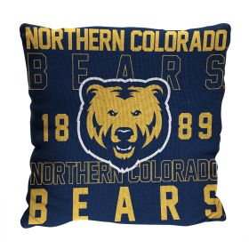 Northern Colorado OFFICIAL NCAA "Stacked" Woven Pillow; 20" x 20" - 1COL/13002/1180/RET