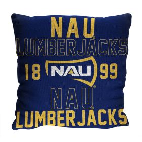 Northern Arizona OFFICIAL NCAA "Stacked" Woven Pillow; 20" x 20" - 1COL/13002/0128/RET