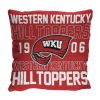 Western Kentucky OFFICIAL NCAA "Stacked" Woven Pillow; 20" x 20" - 1COL/13002/0116/RET