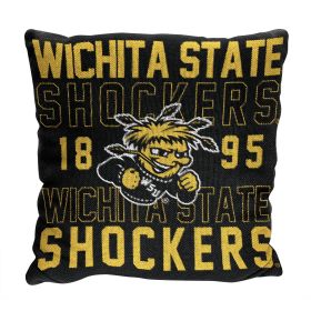 Wichita State OFFICIAL NCAA "Stacked" Woven Pillow; 20" x 20" - 1COL/13002/0142/RET