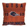 Texas At San Antonio OFFICIAL NCAA "Stacked" Woven Pillow; 20" x 20" - 1COL/13002/0197/RET