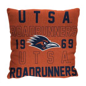 Texas At San Antonio OFFICIAL NCAA "Stacked" Woven Pillow; 20" x 20" - 1COL/13002/0197/RET