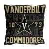 Vanderbilt OFFICIAL NCAA "Stacked" Woven Pillow; 20" x 20" - 1COL/13002/0071/RET