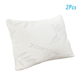 2pcs Gel Particle Crushed Cotton Pillows Queen, Gel Memory Cotton Pillows, for Relieving Neck Pain Cooling Bed Pillows with Skin-Friendly Cover, Home