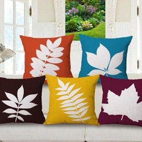 Foliage Love Autumn And Spring Leaf Cushion Covers - BROWN