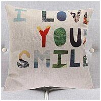 ABC Of Love Cushion Covers - I LOVE YOUR SMILE