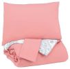 Ashley Avaleigh Pink+White+Gray Contemporary Full Comforter Set Q702003F - as Pic