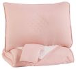 Ashley Lexann Pink+White+Gray Casual Full Comforter Set Q901003F - as Pic