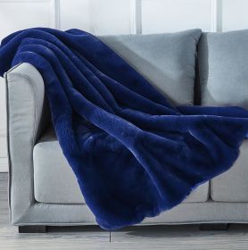 Cassilda Luxury Chinchilla Faux Fur Throw Blanket (50&quot; x 60&quot;)