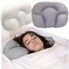 1pc All-round Cloud Pillow, Soft Bed Pillow Nursing Pillow 3D Ergonomic Sleeping Egg Shaped Ergonomic Pillows - Gray