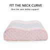 Contour Memory Foam Pillow Orthopaedic Head Neck Back Support Pillow with Cover, 1/2 Pack - Pink - 1