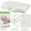 Bamboo Memory Foam Sleep Pillow Contoured Cervical Orthopedic Pillow Neck Support Breath Pillow - White