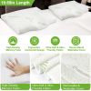 Bamboo Memory Foam Sleep Pillow Contoured Cervical Orthopedic Pillow Neck Support Breath Pillow - White