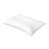 Luxury Bed Pillow Soft Goose Down Feather Pillow for Sleeping Home Hotel Use Queen Size - Coffee Line