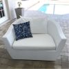 BAHAMA BREEZE Navy Indoor/Outdoor Pillow - Sewn Closure - as pic