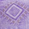 Moroccan Handwoven Cactus Silk Lumbar Pillow 14 x 36 Embroidered cushion - Purple