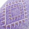 Moroccan Handwoven Cactus Silk Lumbar Pillow 14 x 36 Embroidered cushion - Purple