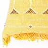 Moroccan Handwoven Cactus Silk Lumbar Pillow 14 x 36 Embroidered cushion - yellow