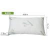 Bamboo Memory Foam Pillow Hypoallergenic Bed Pillow With Washable Cover [King Size] - White