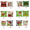 18x18 In Of For Christmas Decorations Green Buffalo Plaid Grinch Christmas Pillow Covers - 8