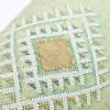 Moroccan Handwoven Cactus Silk Lumbar Pillow 14 x 36 Embroidered cushion - Olive green