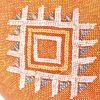 Moroccan Handwoven Cactus Silk Lumbar Pillow 14 x 36 Embroidered cushion - Orange