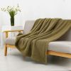 Oversided Sherpa Throw; 60&quot; x 72&quot; Olive (2 Pack Set of 2) - as Pic