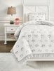 Ashley Hartlen Gray+White Casual Twin Comforter Set Q900001T - as Pic