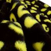 Printed Faux Rabbit Fur Throw; Lightweight Plush Cozy Soft Blanket; 50&quot;x60&quot; Black Leopard (2 Pack Set of 2) - as Pic