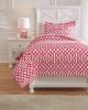 Ashley Loomis Fuchsia Youth 2-Piece Twin Comforter Set Q758041T - as Pic