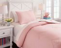 Lexann Twin Comforter Set Q901001T Pink/White/Gray Casual youth top of bed - as Pic